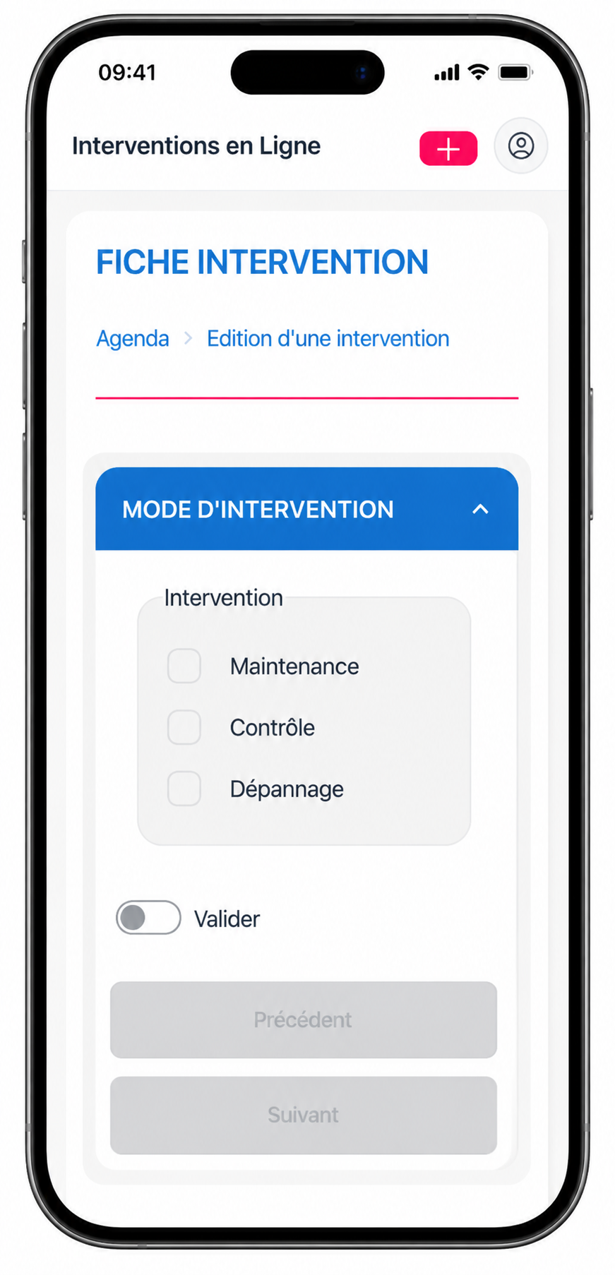 Un planning technicien accessible sur mobile