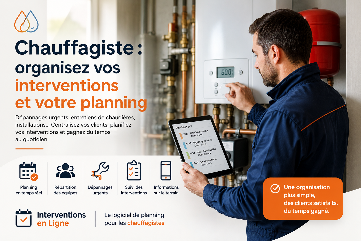 Plombier-chauffagiste : comment simplifier la gestion des interventions et du planning